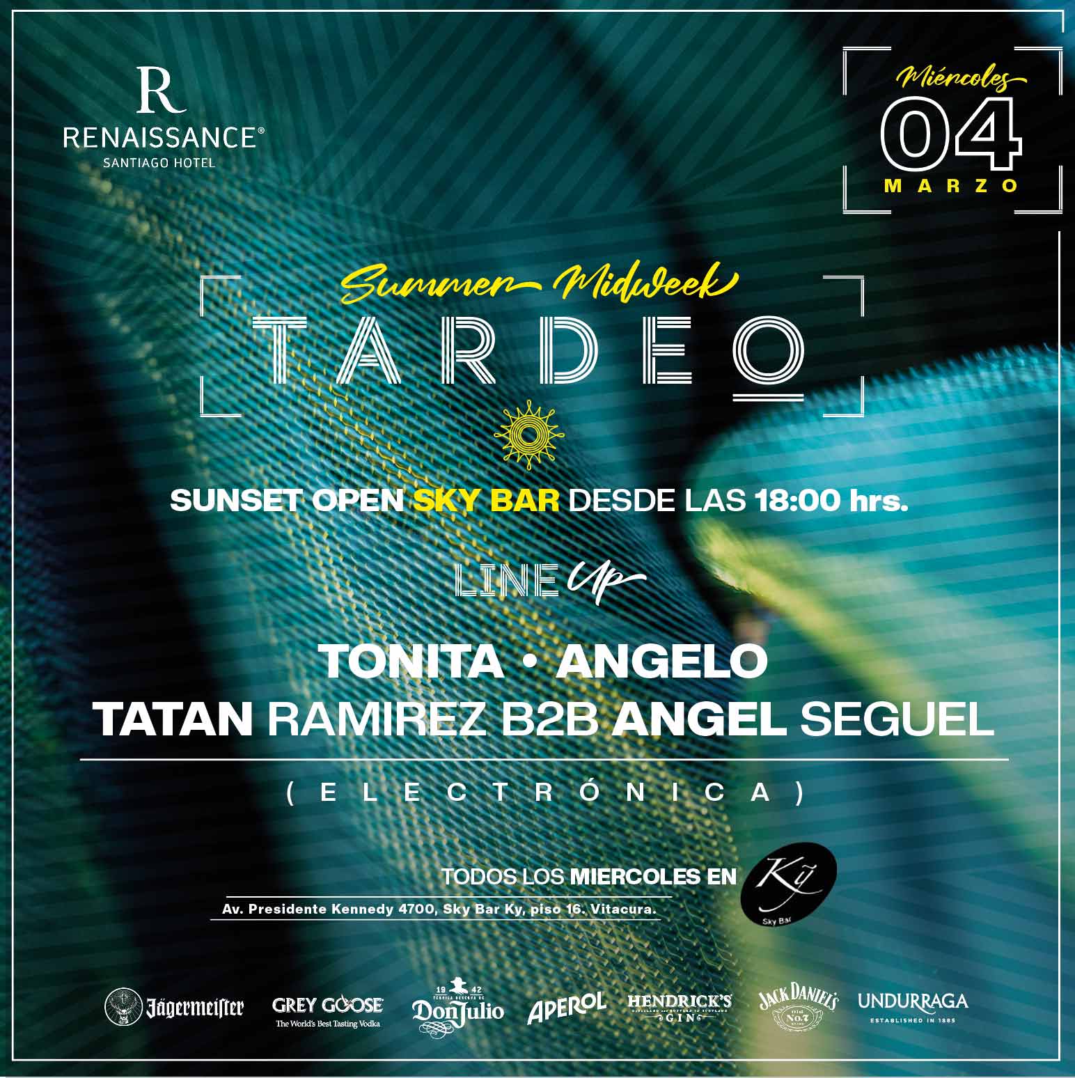 Tardeo by Sky Bar Renaissance Santiago Hotel 04 de Marzo image}