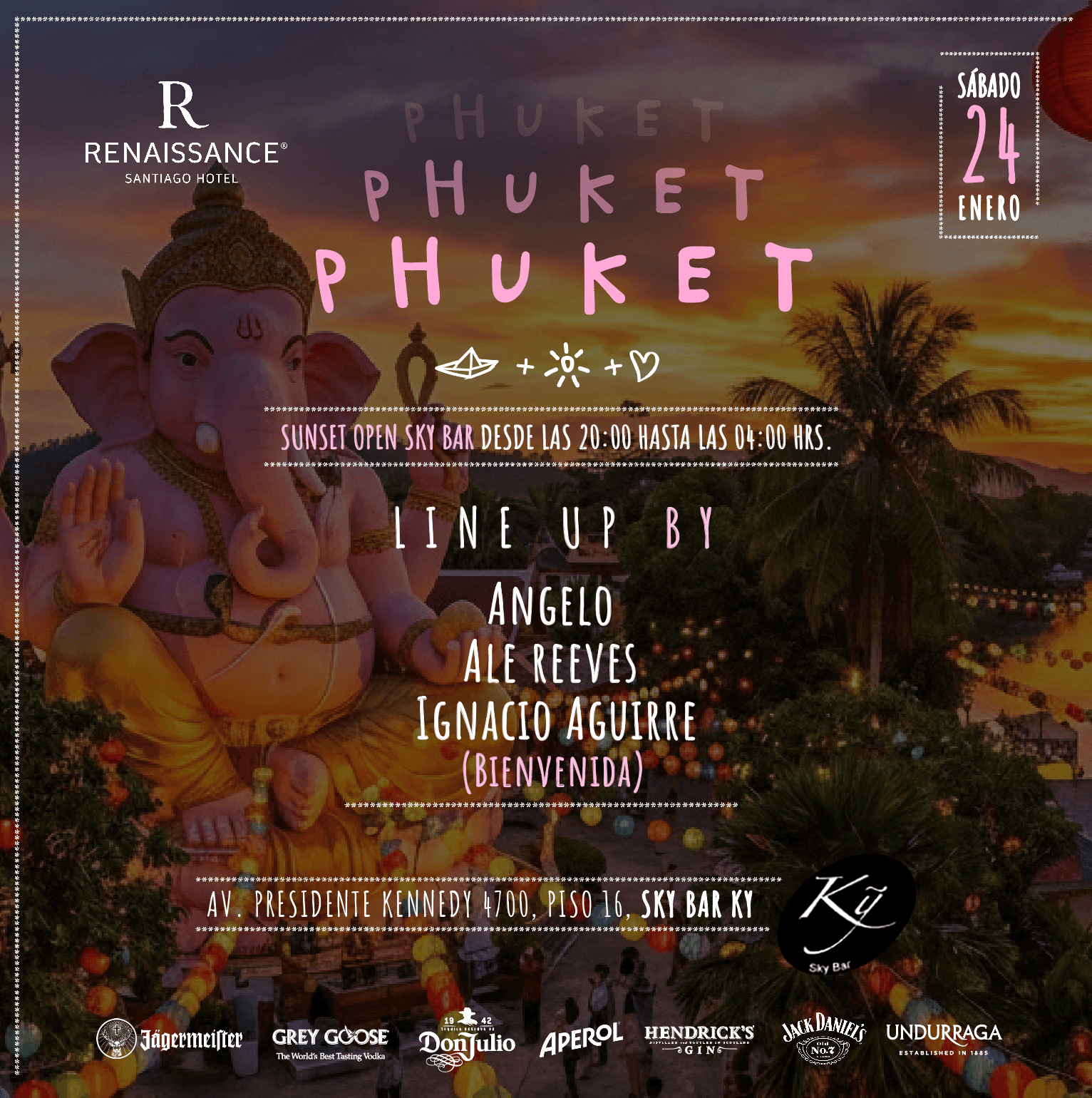 Phuket by Sky Bar Ky Renaissance Santiago Hotel Sábado 24 de Enero image}