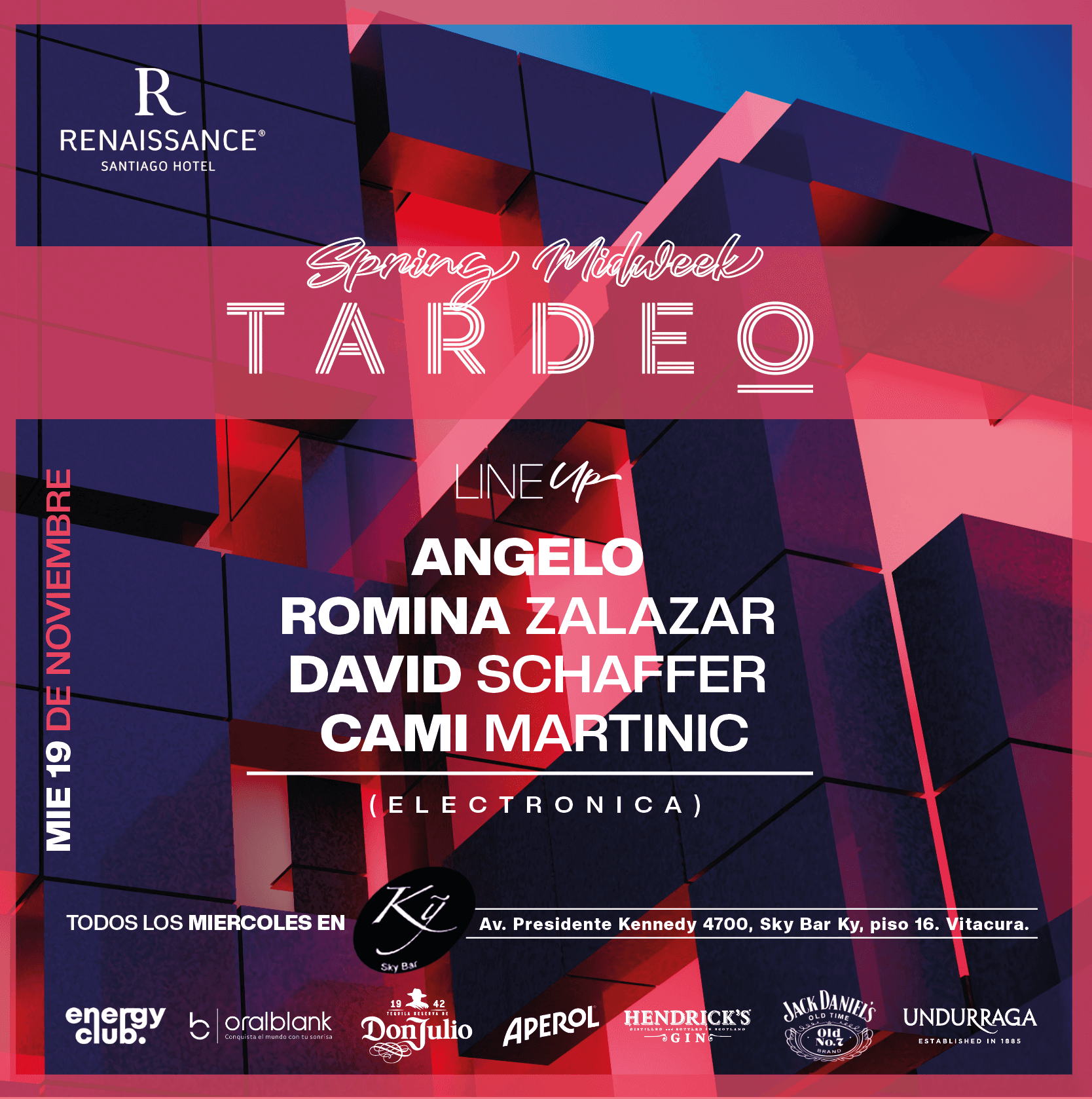 Tardeo by Sky Bar Renaissance Santiago Hotel 19 de Noviembre image}