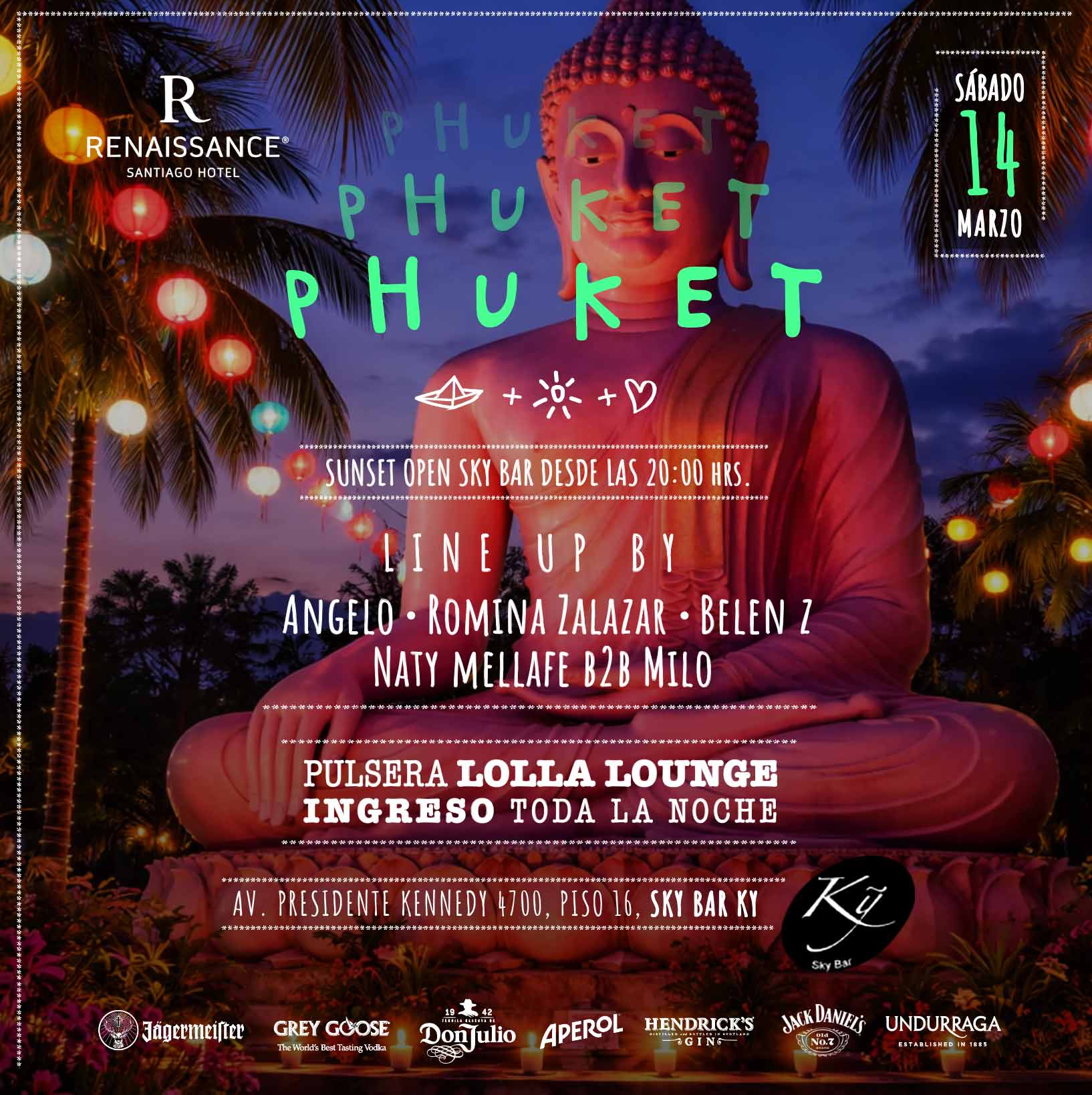 Phuket by Sky Bar Ky Renaissance Santiago Hotel Sábado 14 de Marzo image}