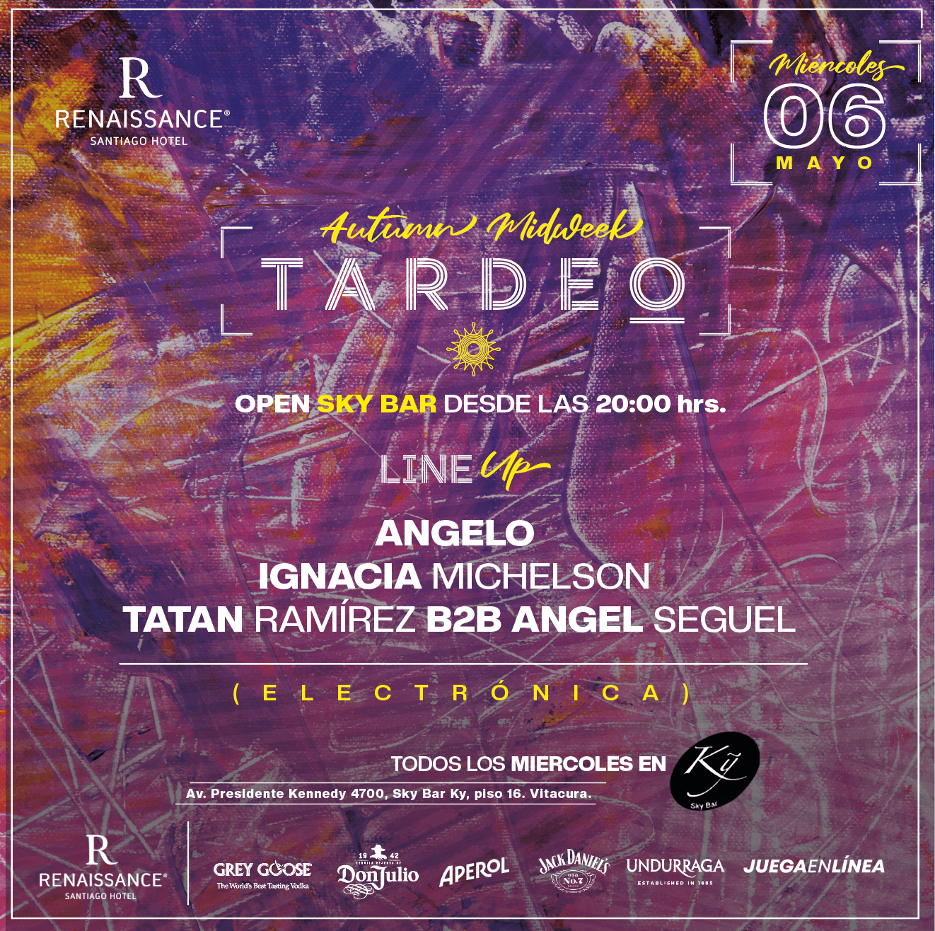 Tardeo by Sky Bar Renaissance Santiago Hotel 06 de Mayo image}