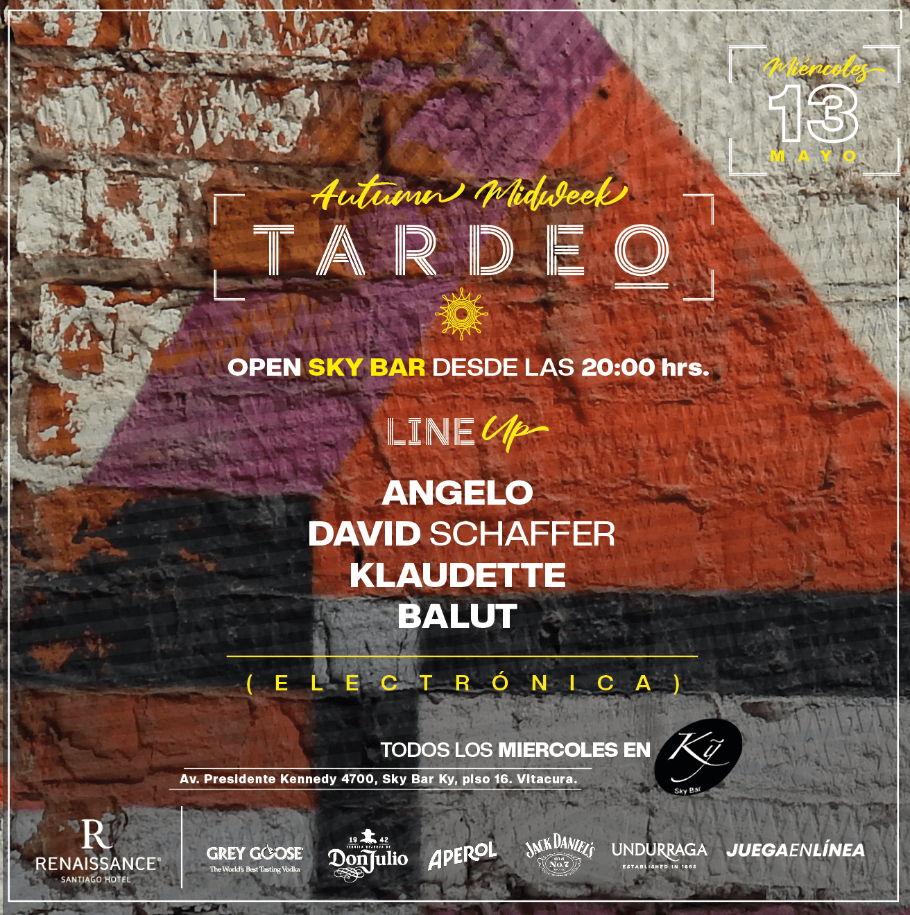 Tardeo by Sky Bar Renaissance Santiago Hotel 13 de Mayo image}