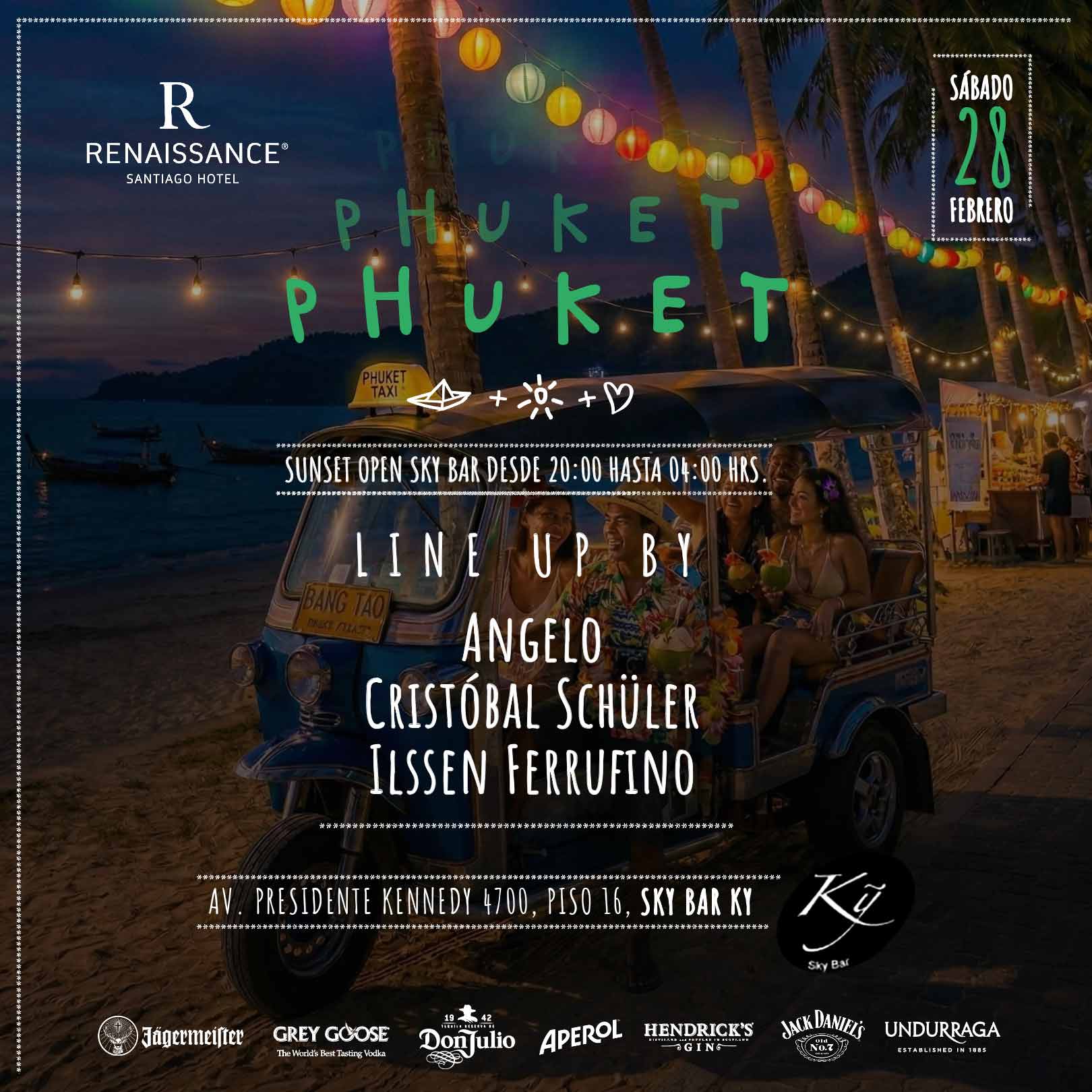 Phuket by Sky Bar Ky Renaissance Santiago Hotel Sábado 28 de Febrero image}