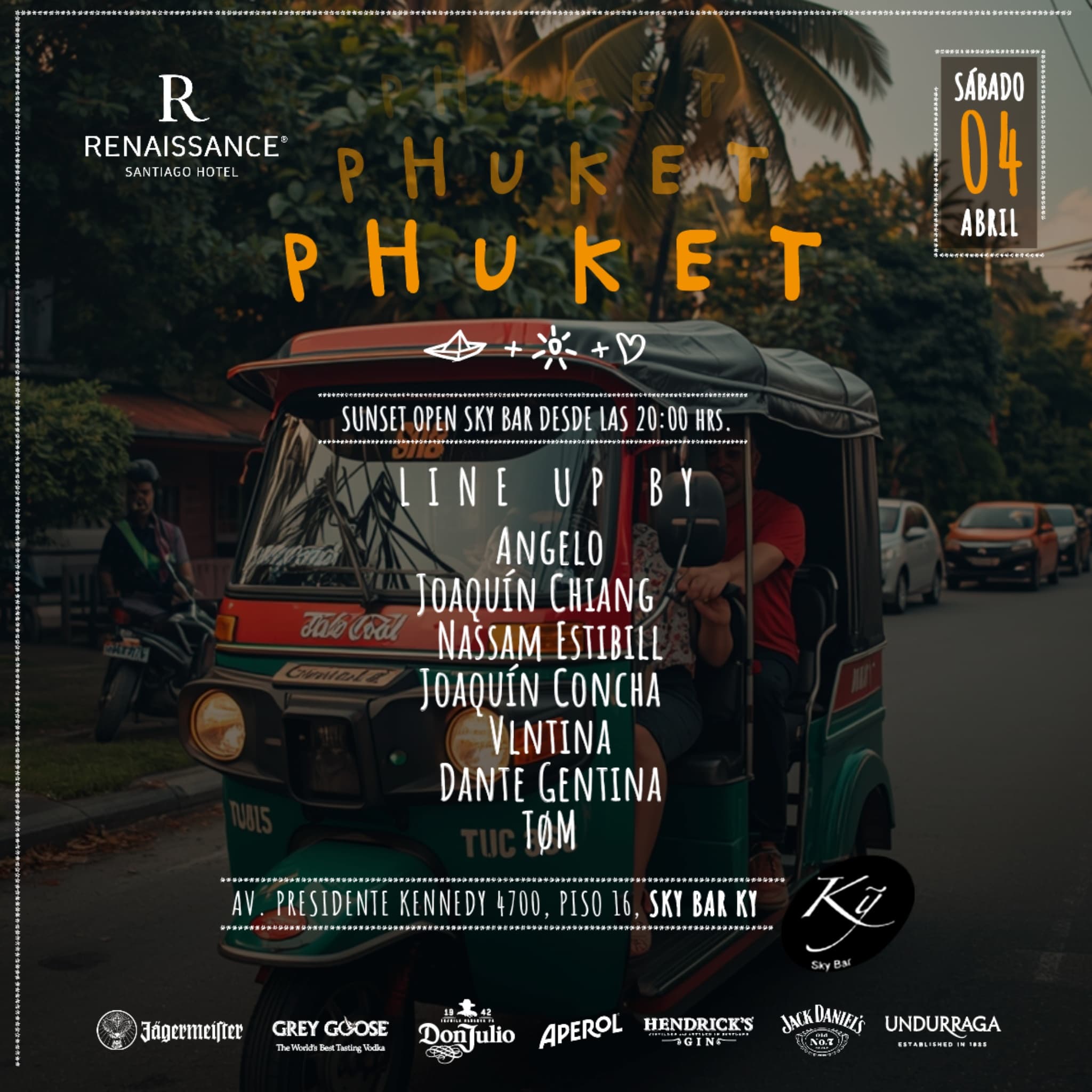 Phuket by Sky Bar Ky Renaissance Santiago Hotel Sábado 04 de Abril image}