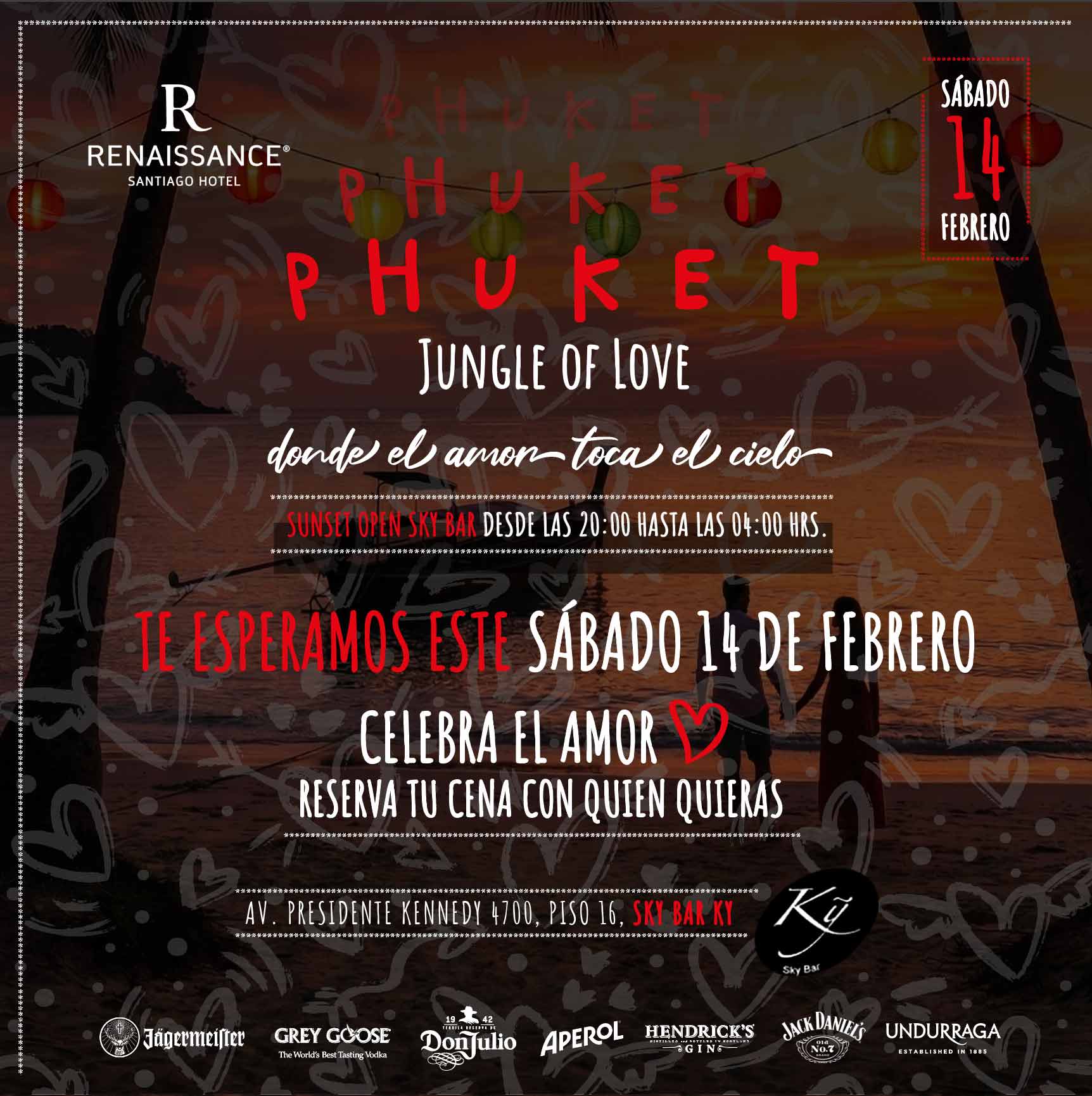 Phuket by Sky Bar Ky Renaissance Santiago Hotel Sábado 14 de Febrero image}