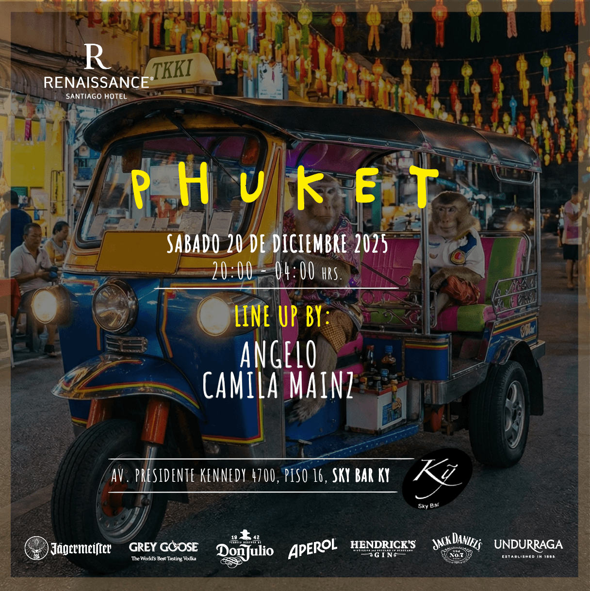 Phuket by Sky Bar Ky Renaissance Santiago Hotel Sábado 20 de Diciembre image}