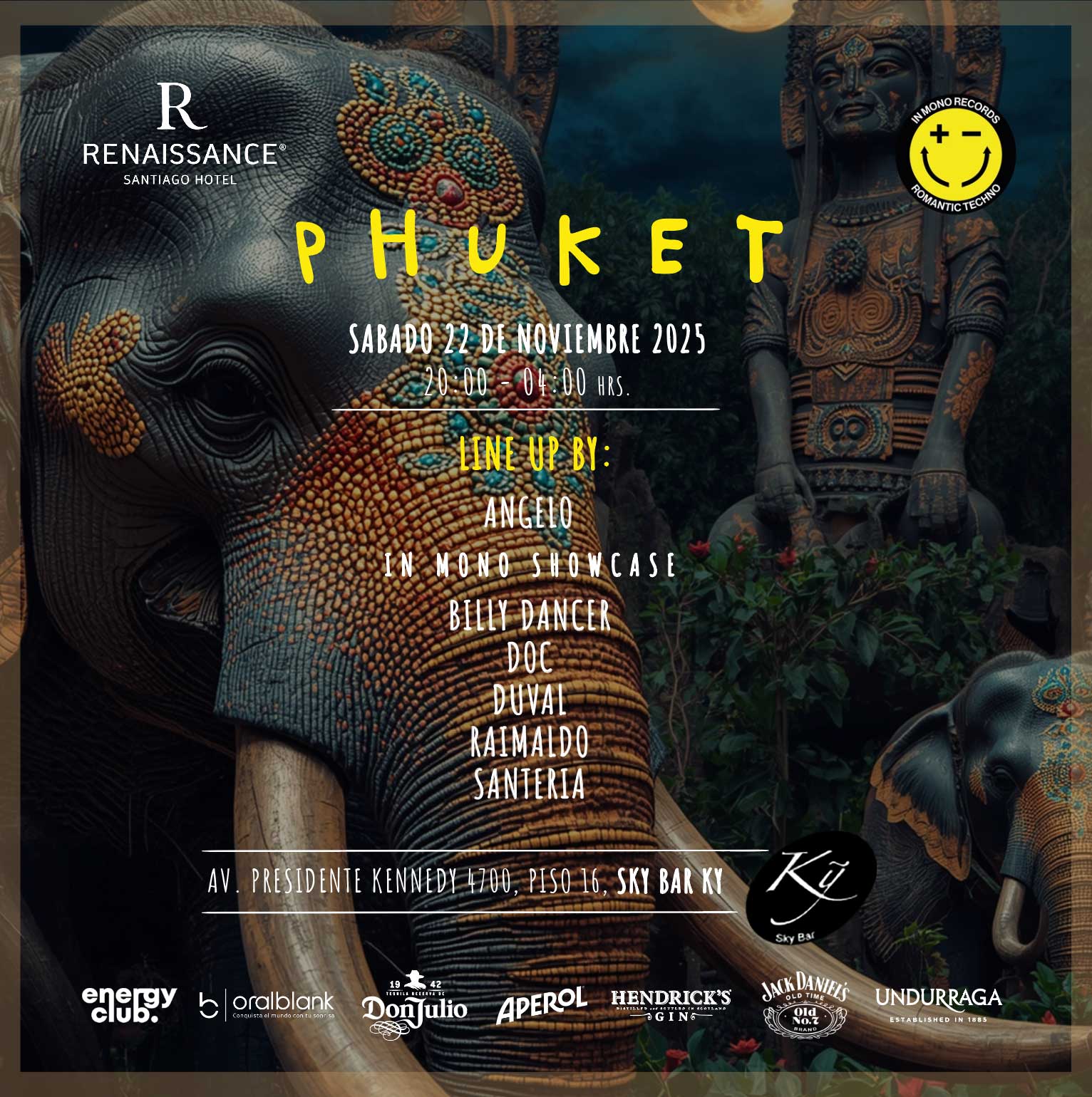 Phuket by Sky Bar Ky Renaissance Santiago Hotel Sábado 22 de Noviembre image}